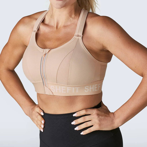 SHEFIT Ultimate Sports Bra High Impact Adjustable Sandstorm - Picture 8 of 11